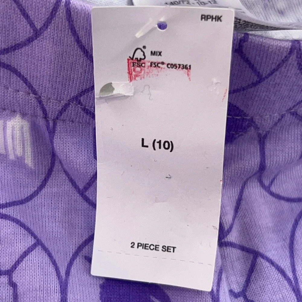 The Children's Place Girls 10 Purple Wicked & Black Leggings 2 Piece Set New